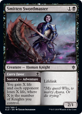 Smitten Swordmaster (Throne of Eldraine) Near Mint Foil