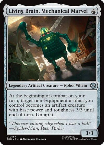 Living Brain, Mechanical Marvel (Marvel's Spider-Man) Near Mint Foil