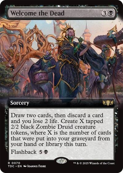 Welcome the Dead (Extended Art) (Commander: Tarkir: Dragonstorm) Near Mint