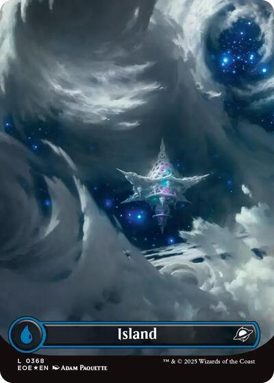 Island (0368) (Borderless) (Galaxy Foil) (Edge of Eternities) Near Mint Foil