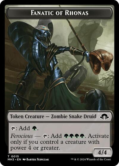 Fanatic of Rhonas Token (Modern Horizons 3) Near Mint