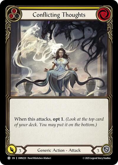 Conflicting Thoughts (Yellow) (Omens of the Third Age) Near Mint Foil