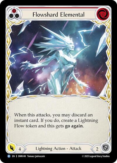 Flowshard Elemental (Red) (Omens of the Third Age) Near Mint Foil