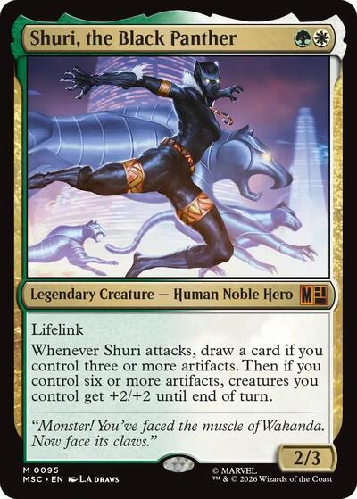 Shuri, the Black Panther (Surge Foil) (Commander: Marvel Super Heroes) Near Mint Foil