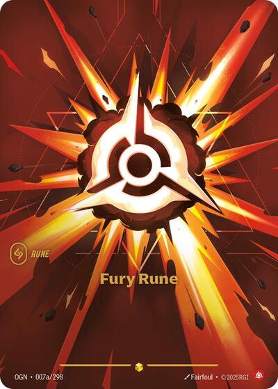 Fury Rune (Alternate Art) (Origins) Near Mint Foil