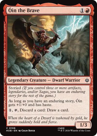 Oin the Brave (The Hobbit) Near Mint Foil