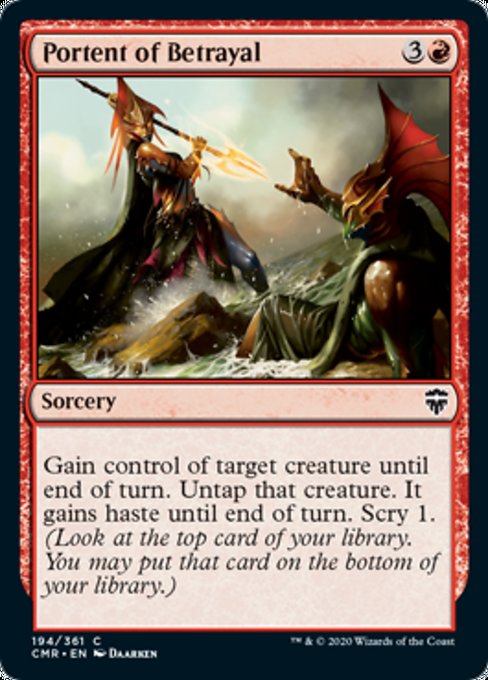 Portent of Betrayal (Commander Legends) Near Mint Foil