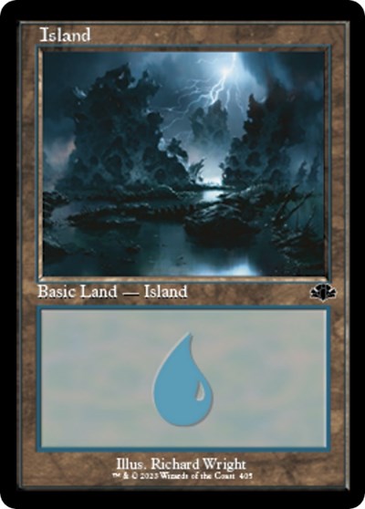 Island (405) (Retro Frame) (Dominaria Remastered) Near Mint Foil