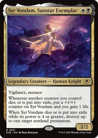 Syr Vondam, Sunstar Exemplar (Edge of Eternities) Near Mint