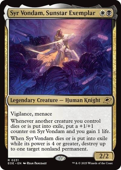 Syr Vondam, Sunstar Exemplar (Edge of Eternities) Near Mint