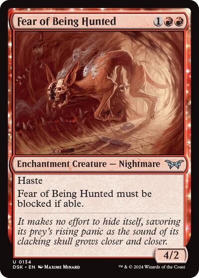 Fear of Being Hunted (Duskmourn: House of Horror) Near Mint Foil