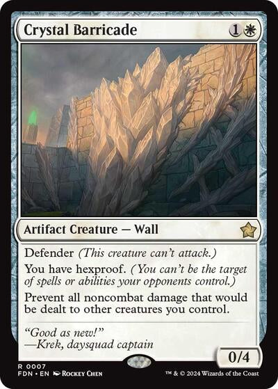 Crystal Barricade (Foundations) Near Mint Foil