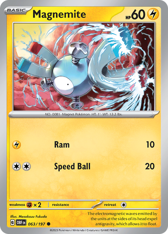 Magnemite (063/197) [Scarlet & Violet: Obsidian Flames]