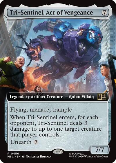 Tri-Sentinel, Act of Vengeance (Extended Art) (Commander: Marvel Super Heroes) Near Mint