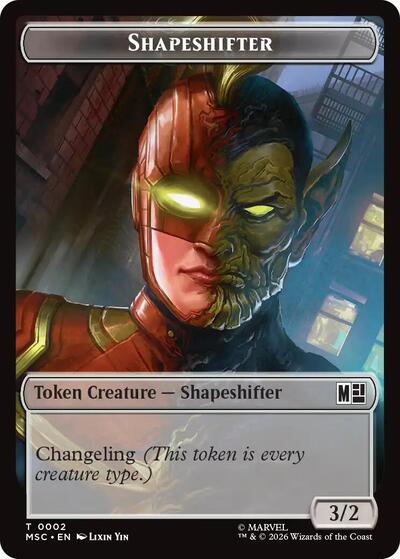 Shapeshifter / Ape Villain Double-Sided Token (Commander: Marvel Super Heroes) Near Mint Foil