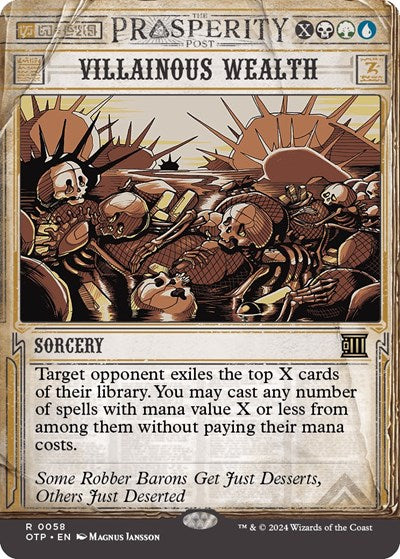 Villainous Wealth (Outlaws of Thunder Junction: Breaking News) Near Mint Foil