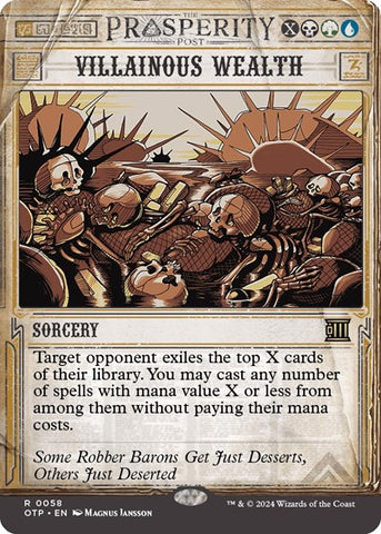 Villainous Wealth (Outlaws of Thunder Junction: Breaking News) Near Mint Foil