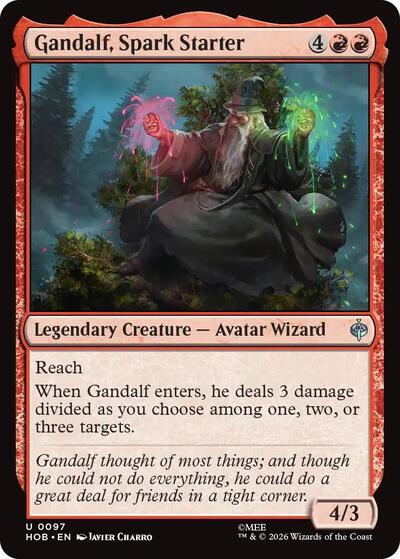Gandalf, Spark Starter (The Hobbit) Near Mint