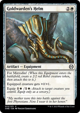 Goldwarden's Helm (Phyrexia: All Will Be One) Near Mint Foil