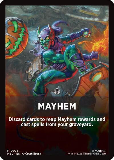 Mayhem Theme Card (Commander: Marvel Super Heroes) Near Mint