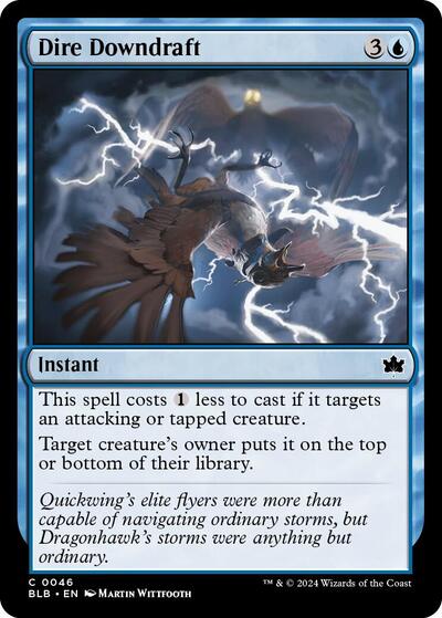 Dire Downdraft (Bloomburrow) Near Mint Foil