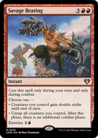 Savage Beating (Commander Masters) Near Mint