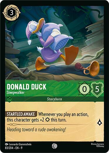 Donald Duck - Sleepwalker (Fabled) Near Mint Cold Foil