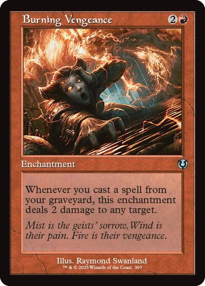 Burning Vengeance (Retro Frame) (Innistrad Remastered) Light Play Foil