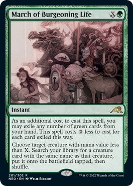 March of Burgeoning Life (Kamigawa: Neon Dynasty) Near Mint
