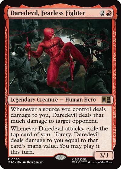 Daredevil, Fearless Fighter (Commander: Marvel Super Heroes) Near Mint Foil