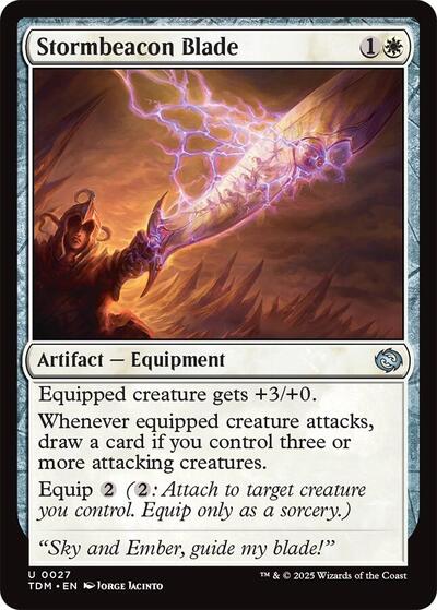 Stormbeacon Blade (Tarkir: Dragonstorm) Light Play Foil
