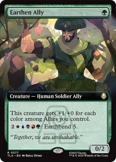 Earthen Ally (Extended Art) (Avatar: The Last Airbender) Near Mint Foil
