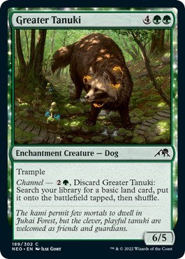 Greater Tanuki (Kamigawa: Neon Dynasty) Near Mint Foil