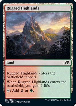 Rugged Highlands (Kamigawa: Neon Dynasty) Near Mint