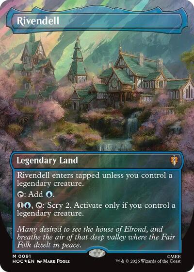 Rivendell (Borderless) (Surge Foil) (The Hobbit: Eternal-Legal) Near Mint Foil