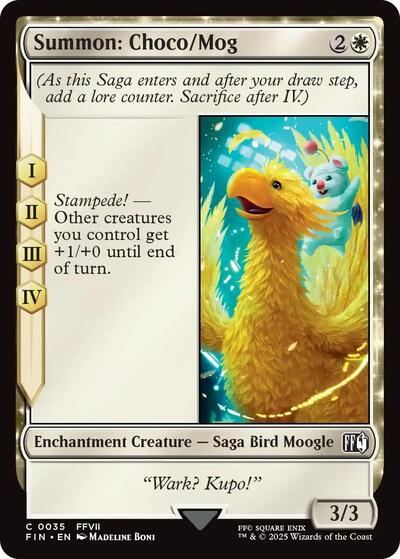 Summon: Choco/Mog (Universes Beyond: FINAL FANTASY) Light Play Foil