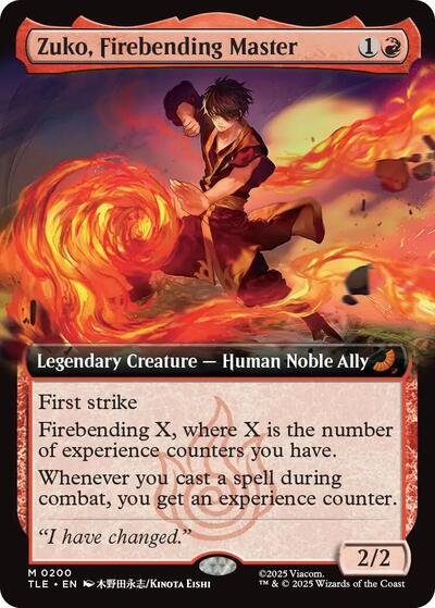 Zuko, Firebending Master (Extended Art) (Avatar: The Last Airbender: Eternal-Legal) Near Mint Foil