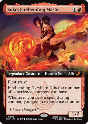 Zuko, Firebending Master (Extended Art) (Avatar: The Last Airbender: Eternal-Legal) Near Mint