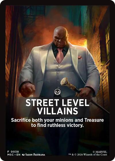 Street Level Villains Theme Card (Commander: Marvel Super Heroes) Near Mint