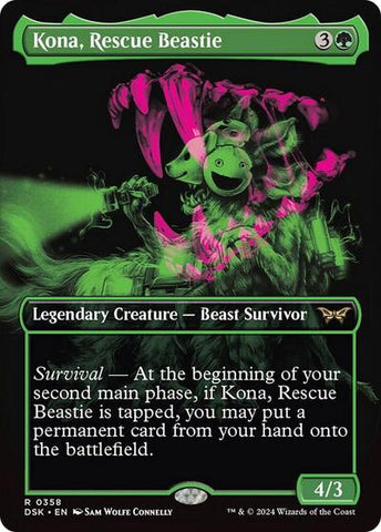 Kona, Rescue Beastie (Showcase) (Duskmourn: House of Horror) Near Mint Foil
