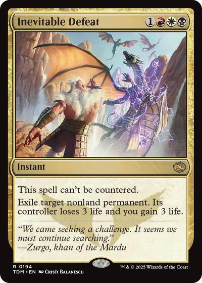 Inevitable Defeat (Tarkir: Dragonstorm) Light Play Foil