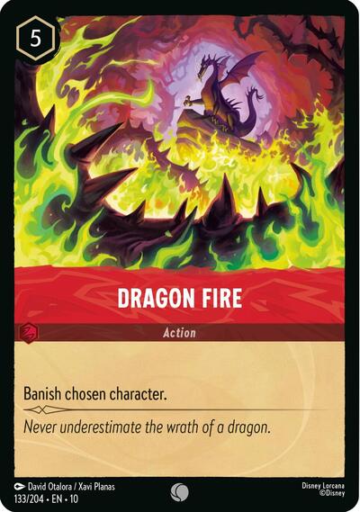 Dragon Fire (Whispers in the Well) Near Mint Cold Foil