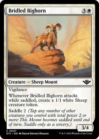 Bridled Bighorn (Outlaws of Thunder Junction) Near Mint Foil