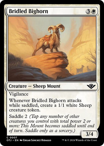 Bridled Bighorn (Outlaws of Thunder Junction) Near Mint Foil