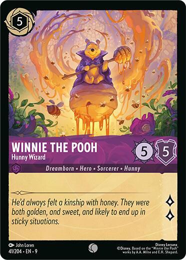 Winnie the Pooh - Hunny Wizard (Fabled) Near Mint Cold Foil