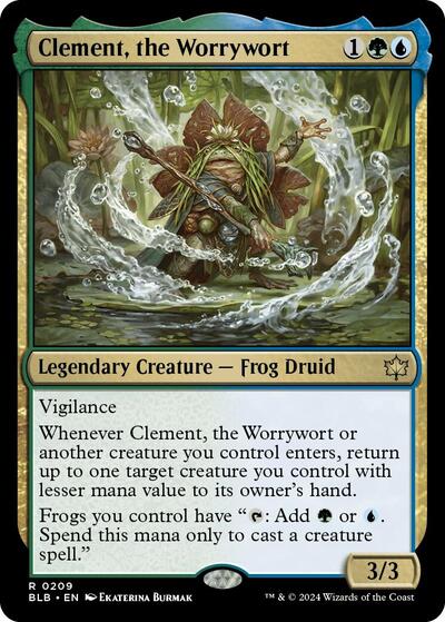 Clement, the Worrywort (Bloomburrow) Light Play Foil