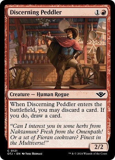 Discerning Peddler (Outlaws of Thunder Junction) Near Mint Foil