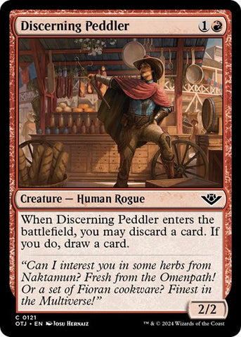 Discerning Peddler (Outlaws of Thunder Junction) Near Mint Foil