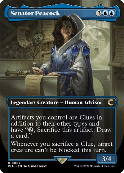 Senator Peacock (Borderless) (Ravnica: Clue Edition) Near Mint