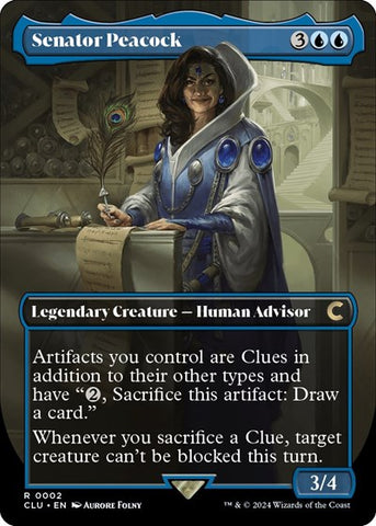 Senator Peacock (Borderless) (Ravnica: Clue Edition) Near Mint